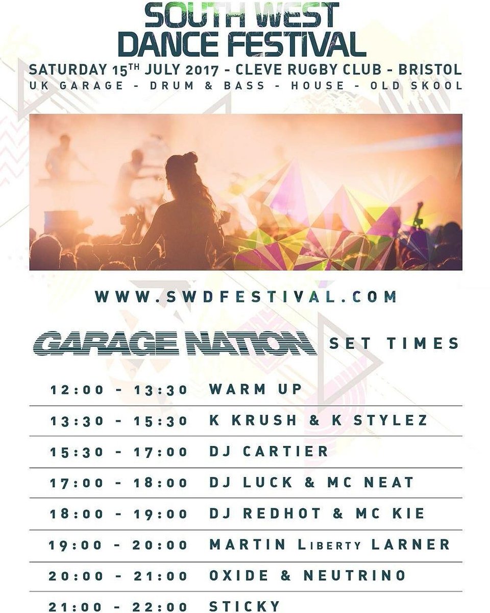LibertyLarner's tweet photo. Catch me 7-8pm on the @garagenation stage at @SWDFestival Bristol tonight! #swdfestival #garagenation #libertylarner @levo_sam @pcagencyuk https://t.co/IyOk0EY7Ao