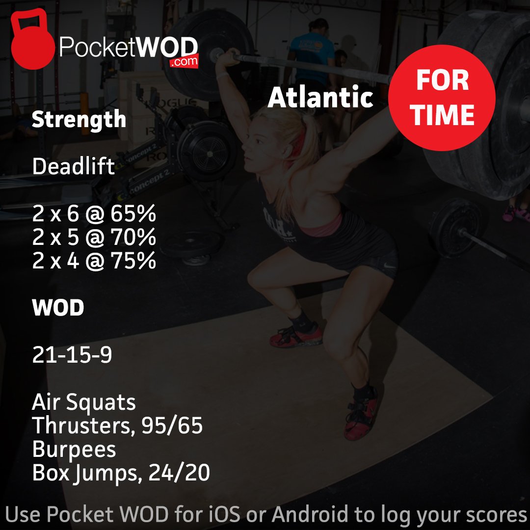 PocketWOD's tweet photo. #PocketWOD workout of the day. Scale as needed. Tag us + use #PocketWODme under your workout photos/videos, get them reposted on our page https://t.co/jA5GG16MBf
