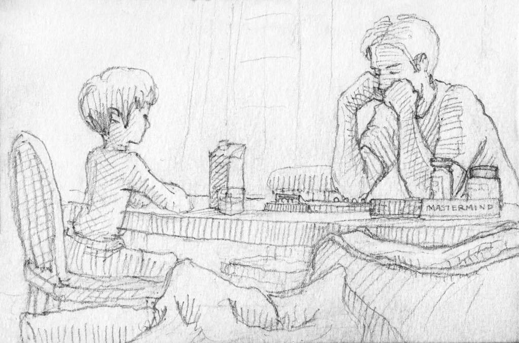 TessaMacDermot's tweet image. Playing #mastermindgame after breakfast.
#sketch_daily #sketchbook #urbansketch #urbansketchers ift.tt/2tqMRD3