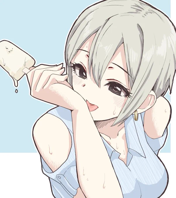 こんなに暑いとアイスも溶けますよそりゃ 