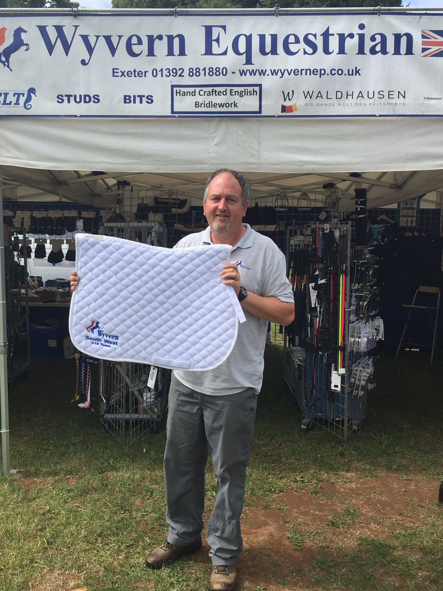 SWu18BEventing's tweet photo. Thank you Patrick of Wyvern Equestrian for the lovely Jumping numnahs for our u18 teams @FrickleyParkHT @BEVolunteers @BEventing #smart https://t.co/SCFz6yQt9G