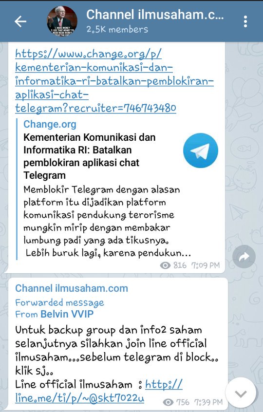 wjoyodiningrat7's tweet photo. Telegram,FB yg isinya edukasi gini masak kena imbas di blockir.?? @kemkominfo sakit hati ini mau pintar....piye prof  @iwanpranoto https://t.co/oaqIow3pz8