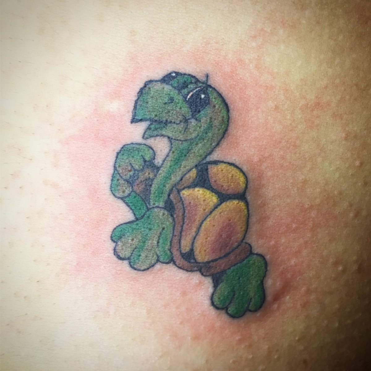 tattoosbylyns's tweet photo. Little walk in from today! #turtle #tattoo https://t.co/ZbmoASKbnK