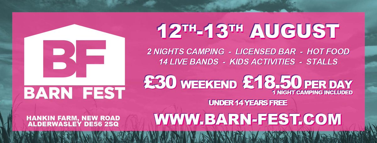 GET YOUR TICKETS TODAY!!!
barn-fest.com
