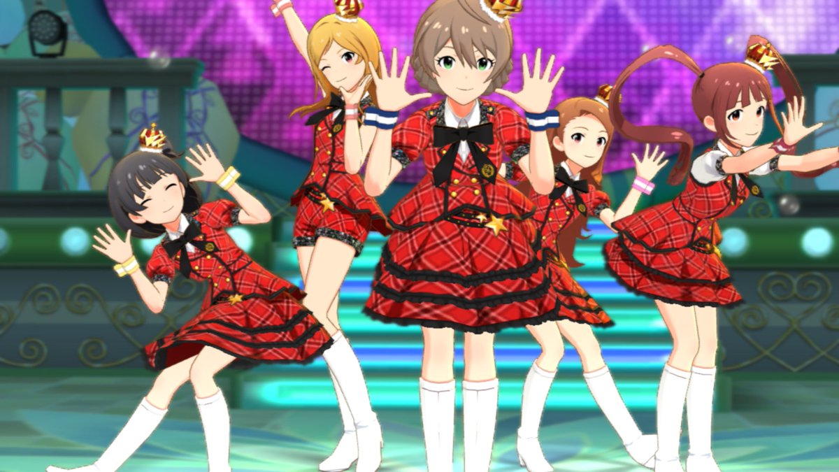 ゆーのp なポッピン族 ようやくプロローグ ルージュが5人分揃いました ミリシタ 百瀬莉緒 桜守歌織 松田亜利沙 中谷育 水瀬伊織