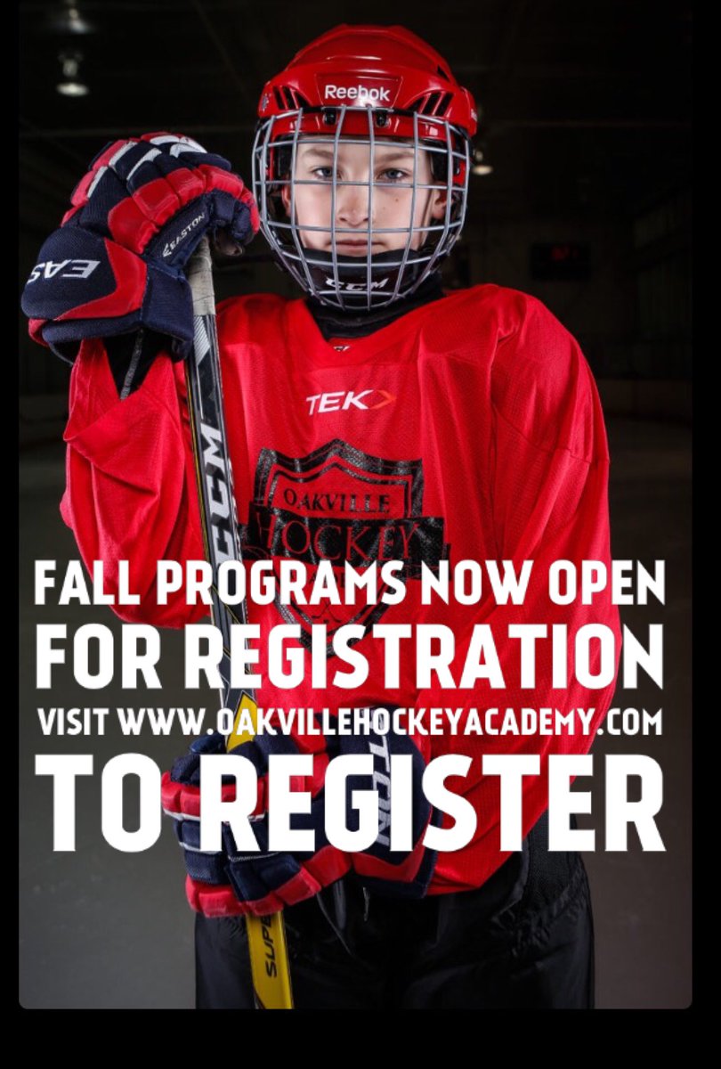 All our Fall #hockey Programs are now open for Registration! oakvillehockeyacademy.com for details and to register