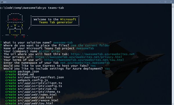 With @wictor's Yeoman generator, you can scaffold, build, & deploy #MicrosoftTeams apps in minutes: http://www.wictorwilen.se/yo_teams-tab #MVPBuzz