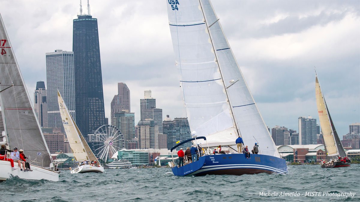 MistePhoto's tweet photo. Infinite Diversion at the start of the Cruising Division 1, Chicago Race To Mackinac. https://t.co/8m3G1TnZrc