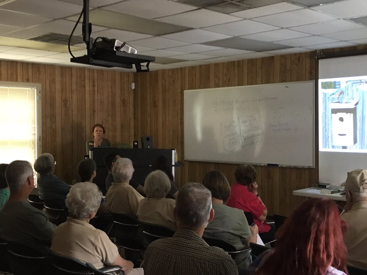 jwnature's tweet photo. Linda Crum, bluebird expert/ #JonesStateForest volunteer spoke TexasMasterNat interns today. @BackyardEcology @TXForestService @SGSF_Forests https://t.co/AG4Ew5SnXS