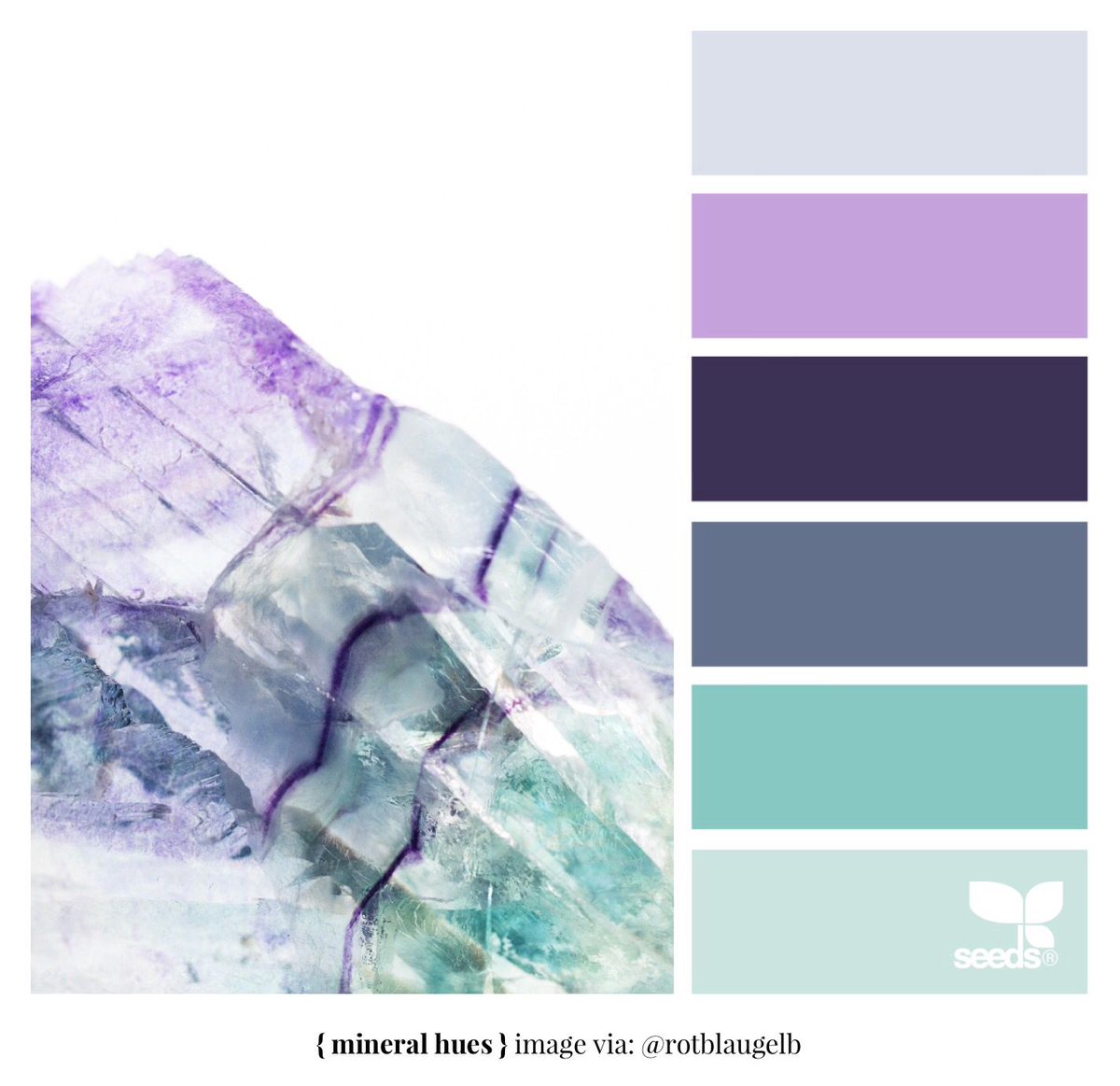 shayfrom_thebay's tweet image. Color Palette of The Day: Mineral Hues #DesignSeeds #Color