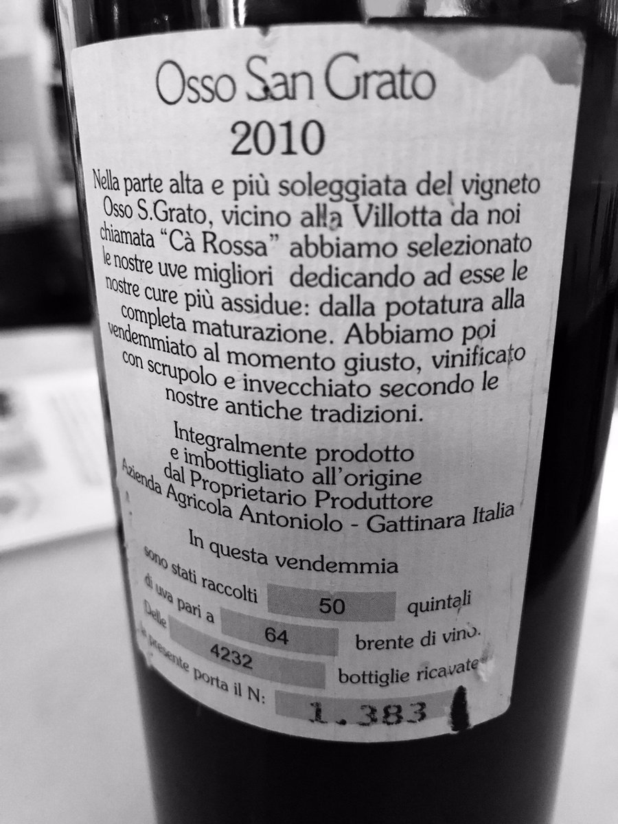 dionysosneo's tweet photo. #nebbiolo #gattinara #Antoniolo Finesse with great quality give a wonderful wine. 😄🤗 https://t.co/0pi5A5ORCc