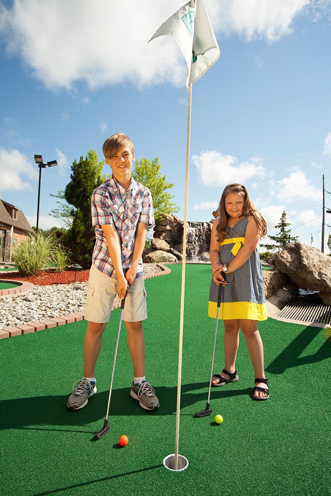 It’s a perfect day for a round or two, or three of Mini Golf! 18-holes of fun challenges await you. There’s something for the whole family.