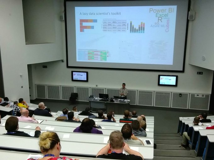 Last session begins. Mark Wilcock the Lazy Data Scientist #sqlsatmanc @sqlsatmcr https://t.co/YlDwlw<a href="/tag/sqlsatmanc"class="tags"><span>#sqlsatmanc</span></a>