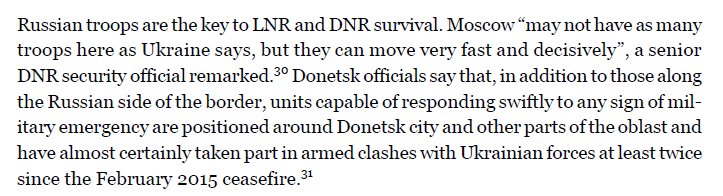 It's funny 'cause both of the footnoted sources of confirmations of Russian military presence in Donbass are actual DNR officials.