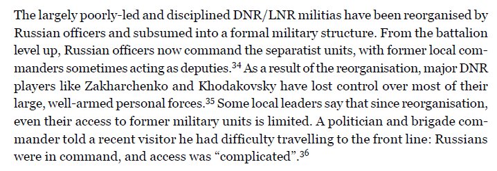 Local East Ukraine separatist leaders complained to Crisis Group they had lost control of their own military units as Russia took over