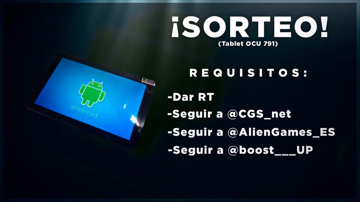 Aspiranteapoli's tweet photo. 💥#MEGASORTEO INTERNACIONAL TABLET💥

RT🔁 
SEGUIR A @CGS_NET,  @AlienGames_ES AND @Boost___UP⭐
ACTIVA LAS NOTIFICACIONES🔔

🍀END 30/07🍀 https://t.co/ohmsTz8qHR