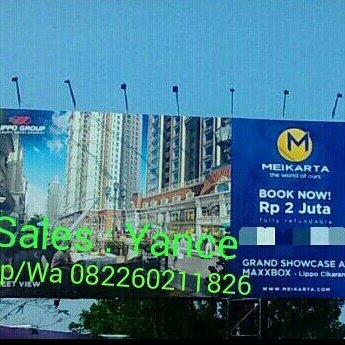 Tersedia type studio 
ukuran 22 m2 dan 30 m2
harga 5.8 dan 6.3 jt per meter 120 sampai 150 jt dp 10 % 
sales yance