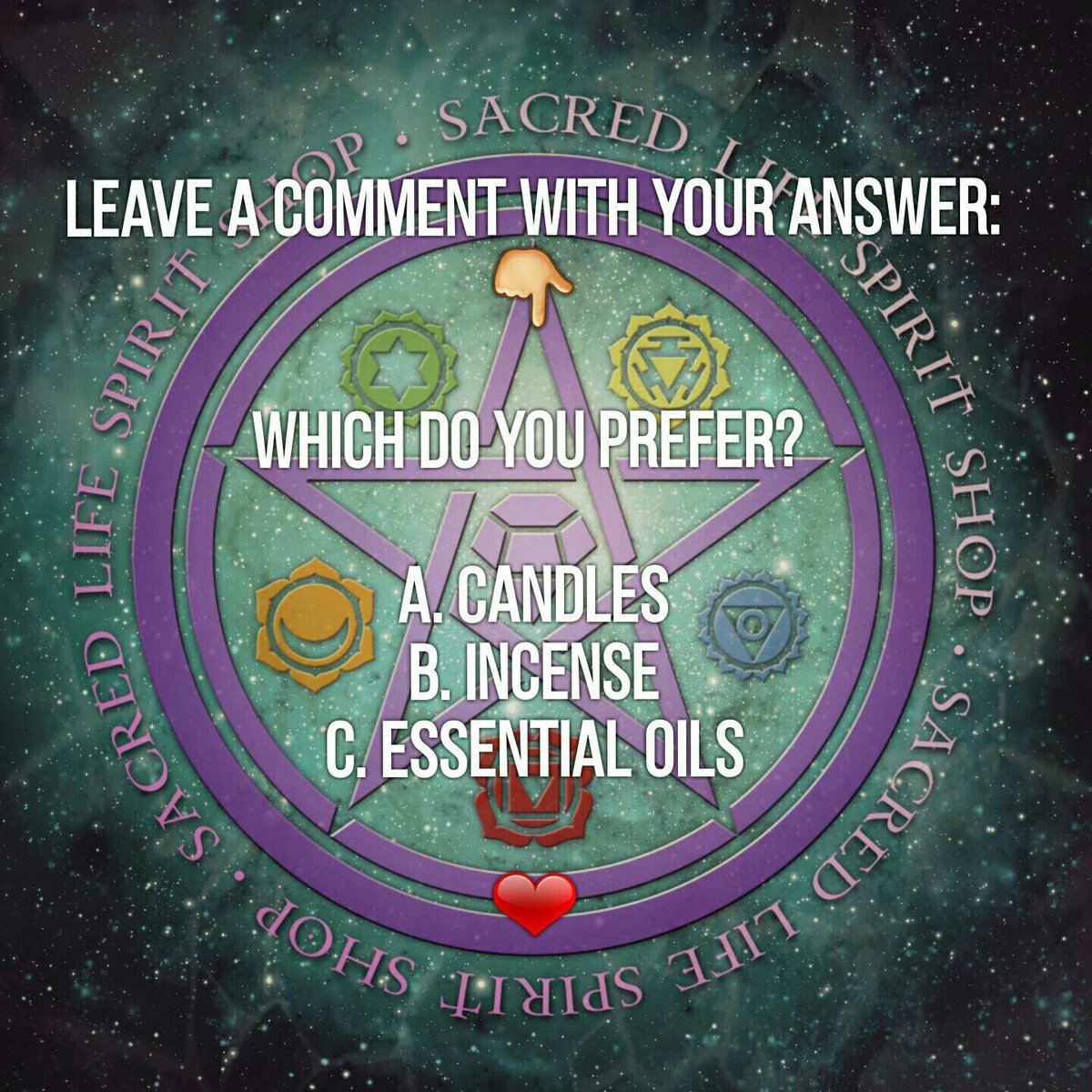 SacredLifeShop's tweet image. We want to know! 

#SacredLifeShop #SpiritStyle #candles #incense #essentialoils #magick #jewelrystore #pagan #wiccan #metaphysical #boho