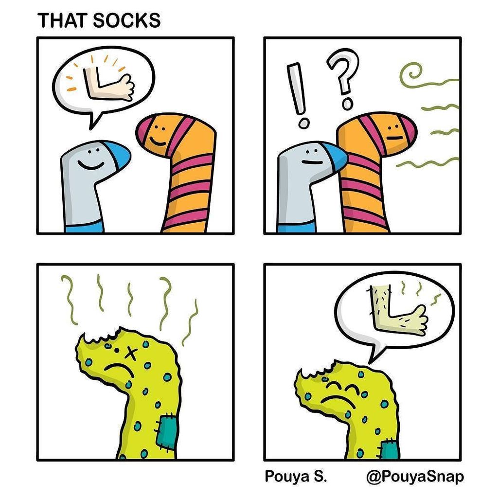 Pouya Design on X: That Socks 🤢 #meme #funny #sock #sucks #memes  #cartoon  / X