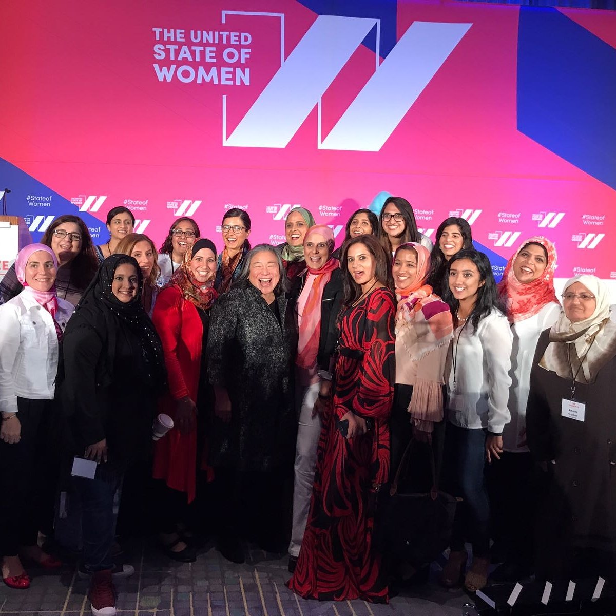 Here are your Muslim women leaders ready to make change happen. We are United #StateofWomen. #GalvanizeChicago
