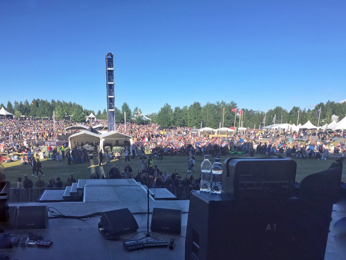 Great show last night at <a href="/PoriJazz/">Pori Jazz Festival</a> festival in Finland with <a href="/herbiehancock/">Herbie Hancock</a>.