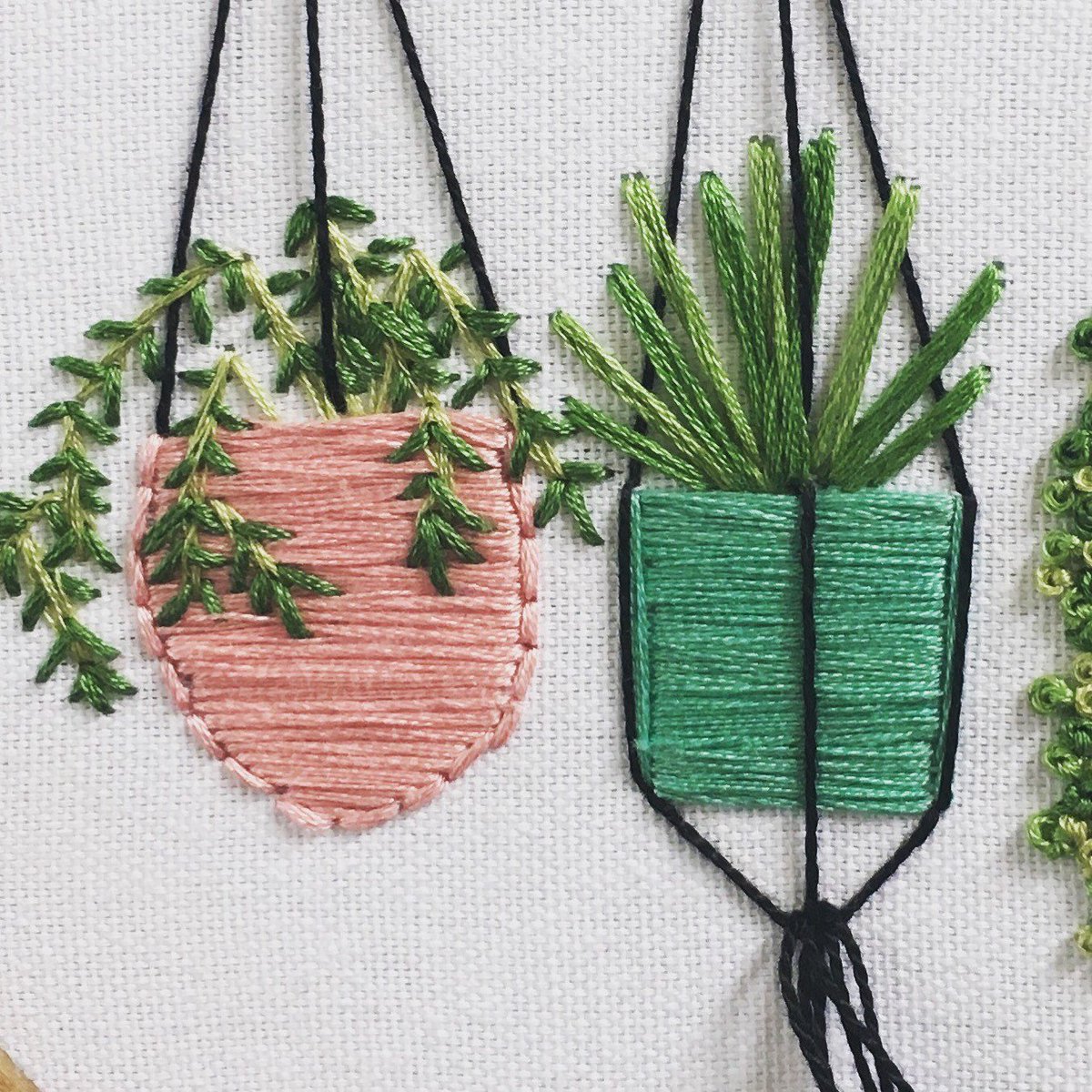 When you can't keep real plants alive - some embroidered plants for your walls could be the perfect fix. etsy.com/au/listing/496…