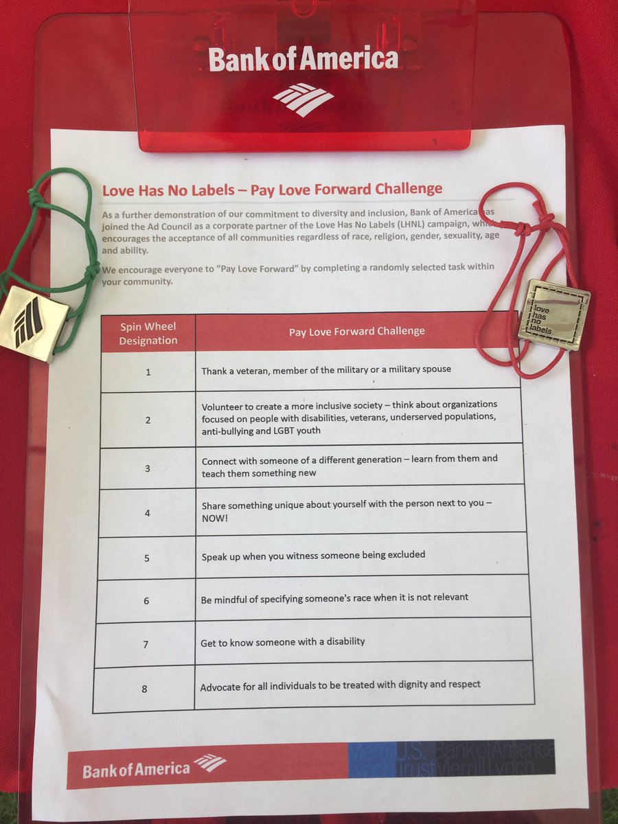 <a href="/BankofAmerica/">Bank of America</a> Pay Love Forward Challenge at <a href="/ROCPride2017/">ROCPride2017</a> #LoveHasNoLabels #RochesterPride