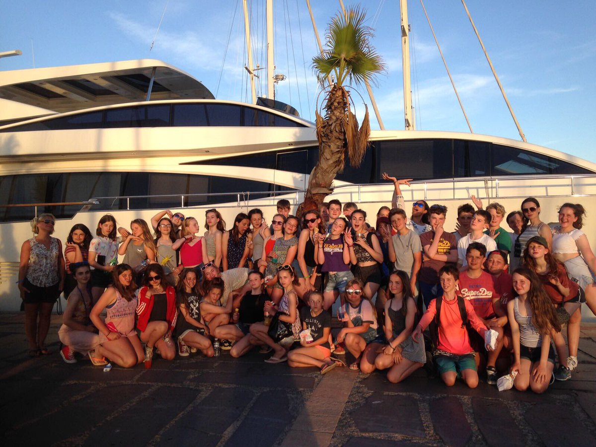 WestgatePGL2017's tweet photo. Coach B in Cap D'Agde in front of one of the smaller boats! https://t.co/CftgsHmhTt