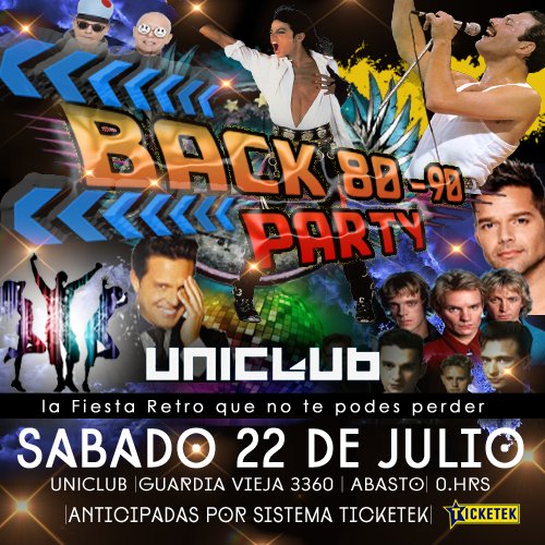 UniclubBA's tweet photo. #BackToTheParty Reviví 2 grandes decadas con la mejor musica #pop #dance #rock #latinos joda y cachengue
@UniclubBA 
https://t.co/ILMH811aSN https://t.co/F0hbBcPR5w