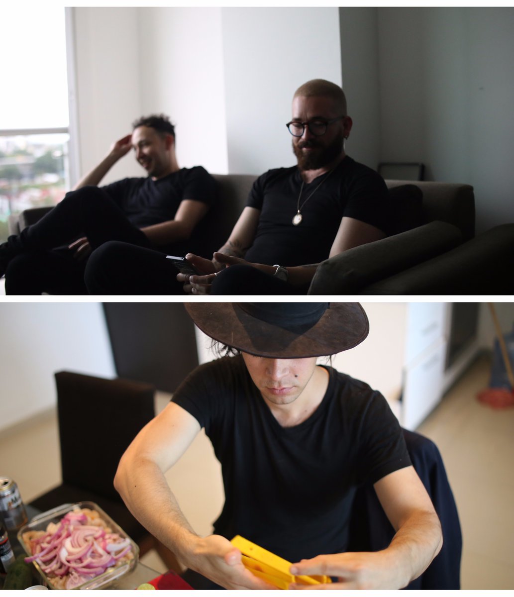 DeMarco aventándose un #aguachile con unas modelo especial mientras Micho y Francisco agarran cura #DonJuan #FelizSabado #lunch #buensabado