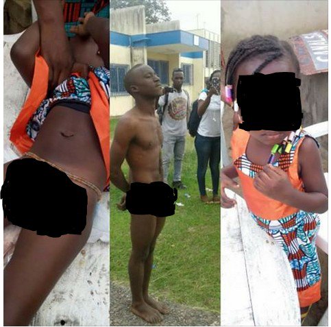 Man Paraded Unclad For Raping 5-Year-Old Girl. 