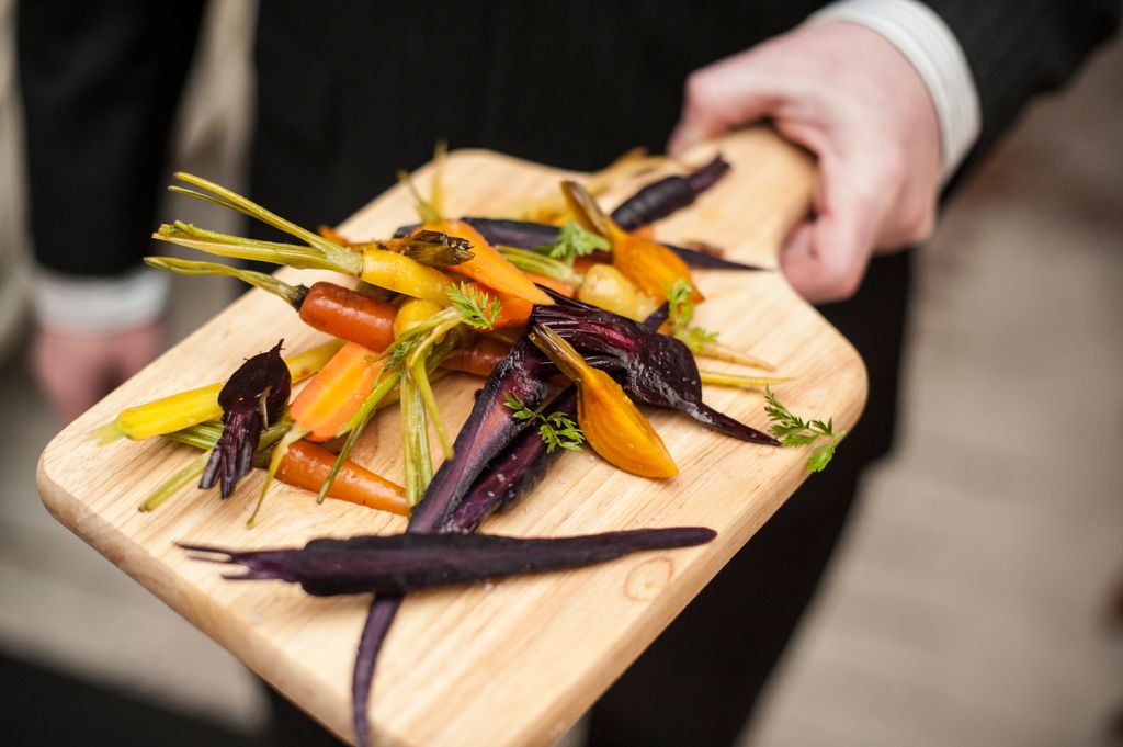 Looking for some healthy choices during your weekend splurge? We offer vegetarian options such as our Spiced Honey Carrots &amp; Farro Salad.