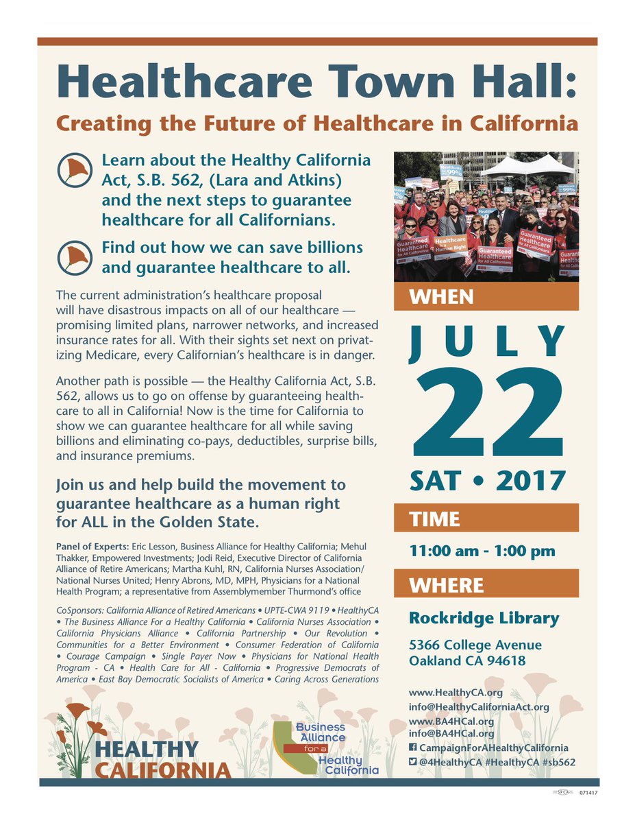 Healthcare Town Hall @ Rockridge Library | Oakland | California | United States