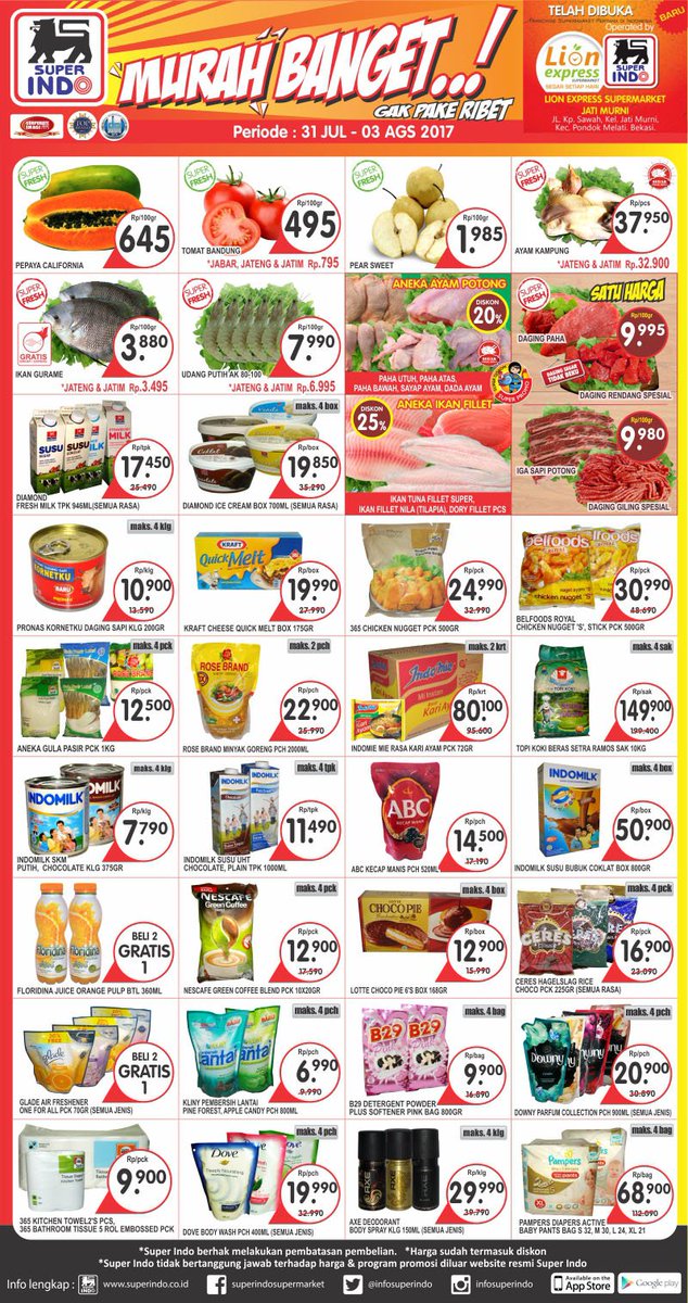 InfoSuperIndo's tweet photo. Super Indo Super Segar! Berikut promo koran Kompas (edisi 31 Juli-3 Agustus 2017). Happy shopping! Info: https://t.co/aCxIypmwUO https://t.co/Sljy0ZMH1E