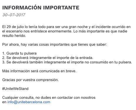 blancoynegro's tweet photo. INFORMACIÓN IMPORTANTE en https://t.co/pDFtZoOpaq #UniteWeStand https://t.co/dSkyRASbFi