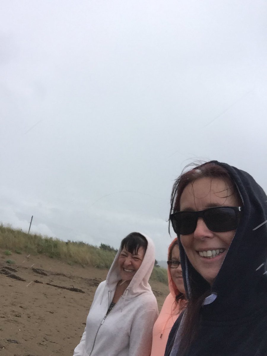 Downpour on the beach #britishholidaymakers