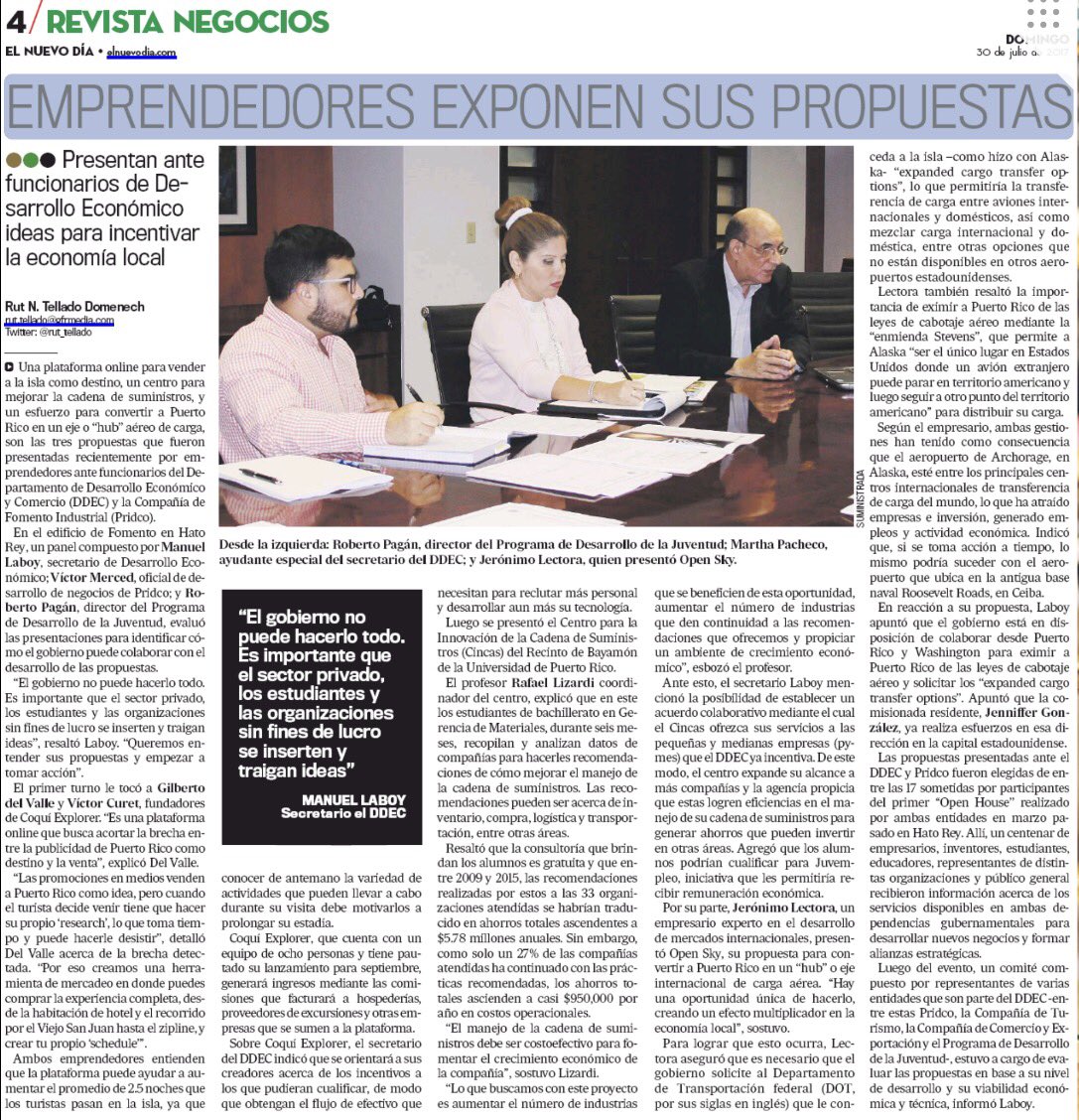 Apostamos a las ideas de nuestros empresarios locales y las apoyaremos 100% | Presentan ante el DDEC propuestas para incentivar la economía.