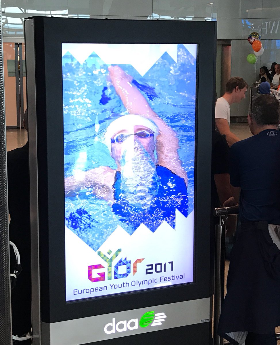 teamtsccoach's tweet photo. Nice Touch @DublinAirport as @olympiccouncil returns from @gyor2017 #appreciated #thoughtful https://t.co/aiDZ3Rh9Tm