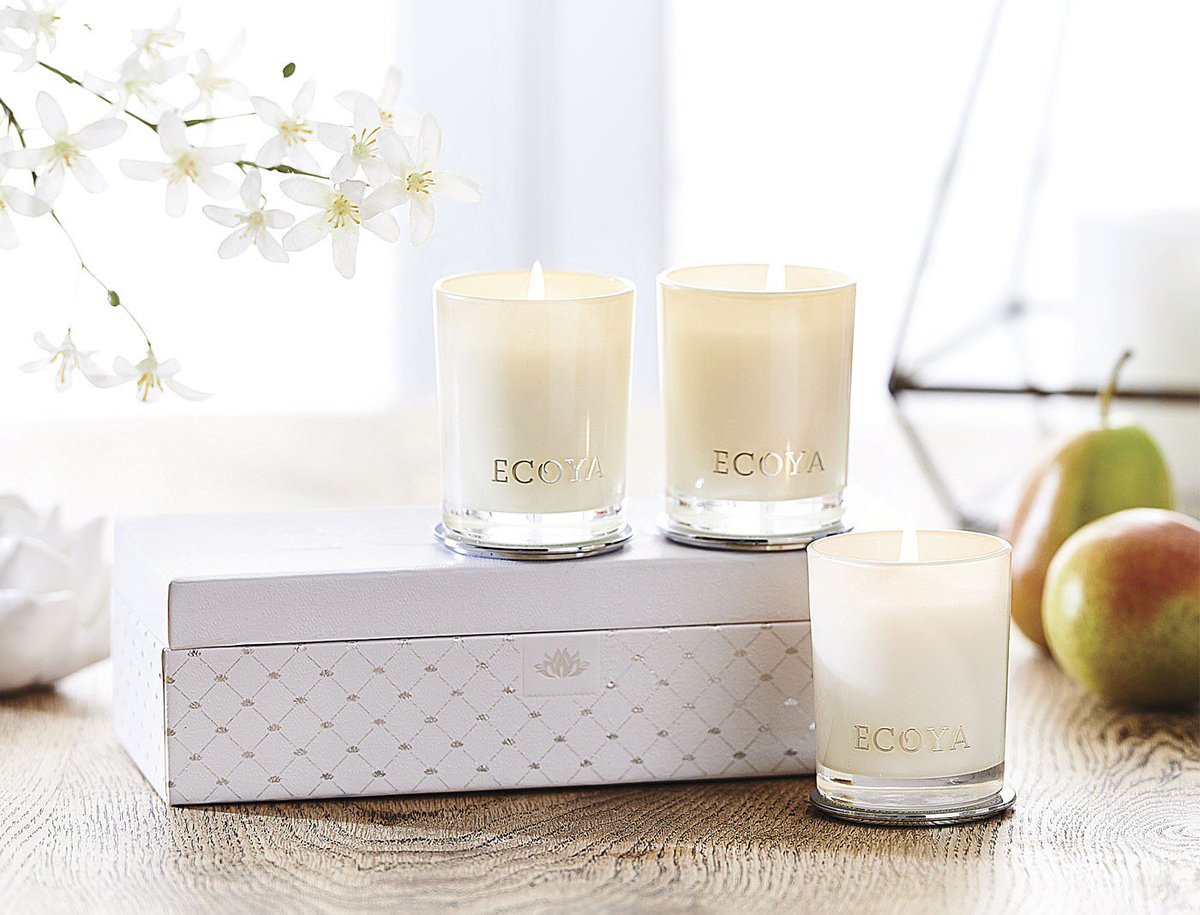 LifeAndStyle01's tweet photo. Ecoya Mini Madison Candles Gift Set (RRP £39) £33 @ https://t.co/298eFQd8DQ #lifeandstyle #hygge #healing #wellbeing #essentialoils #ecoya https://t.co/fHbatKfVO5