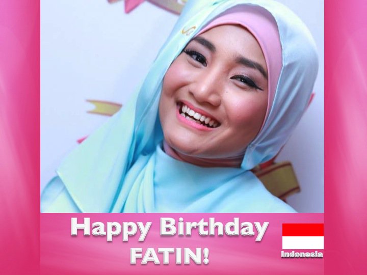 WORLDMUSICAWARD's tweet photo. Happy 21st Birthday to Indonesia's #Fatin! @FatinSL 
 💖🇮🇩🎤🎶🎼🎂🎉🎁🎈💐🌟💫🎇 https://t.co/uDcQk3eVX4