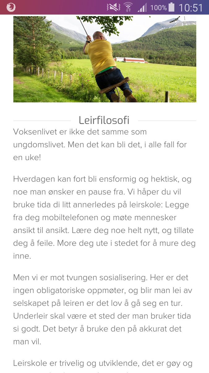 Ånei! Politikere som vet å ha det litt moro, det kan vi ikke ha noe av!
#Underleir høres ut som en flott sak flere voksne kunne hatt godt av