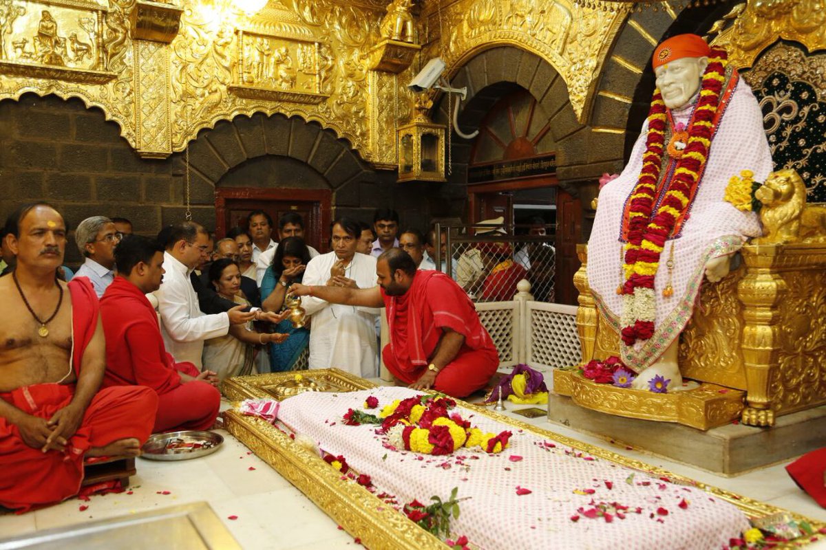 At the feet of Shri Sai Baba,Shirdi.Prayed for the well being of all