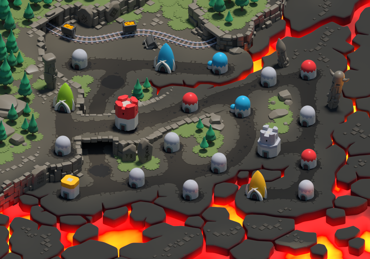 BATTLETIME 2 Lava level design :) #Blender #b3d #screenshotsaturday #gamedev #rts