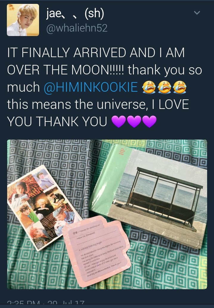 HIMINKOOKIE's tweet photo. And sure sure! Enjoy your gift 😊 https://t.co/IxHBsMKxY1