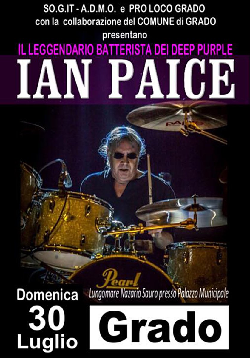 anboemo's tweet photo. #GRADO
Ore 21 diga
#IAN #PAICE leggendario batterista dei @_DeepPurple
Ricavato pro monitor defibrillatore ambulanze3 #Sogit

su @il_piccolo https://t.co/pdI33mYuth