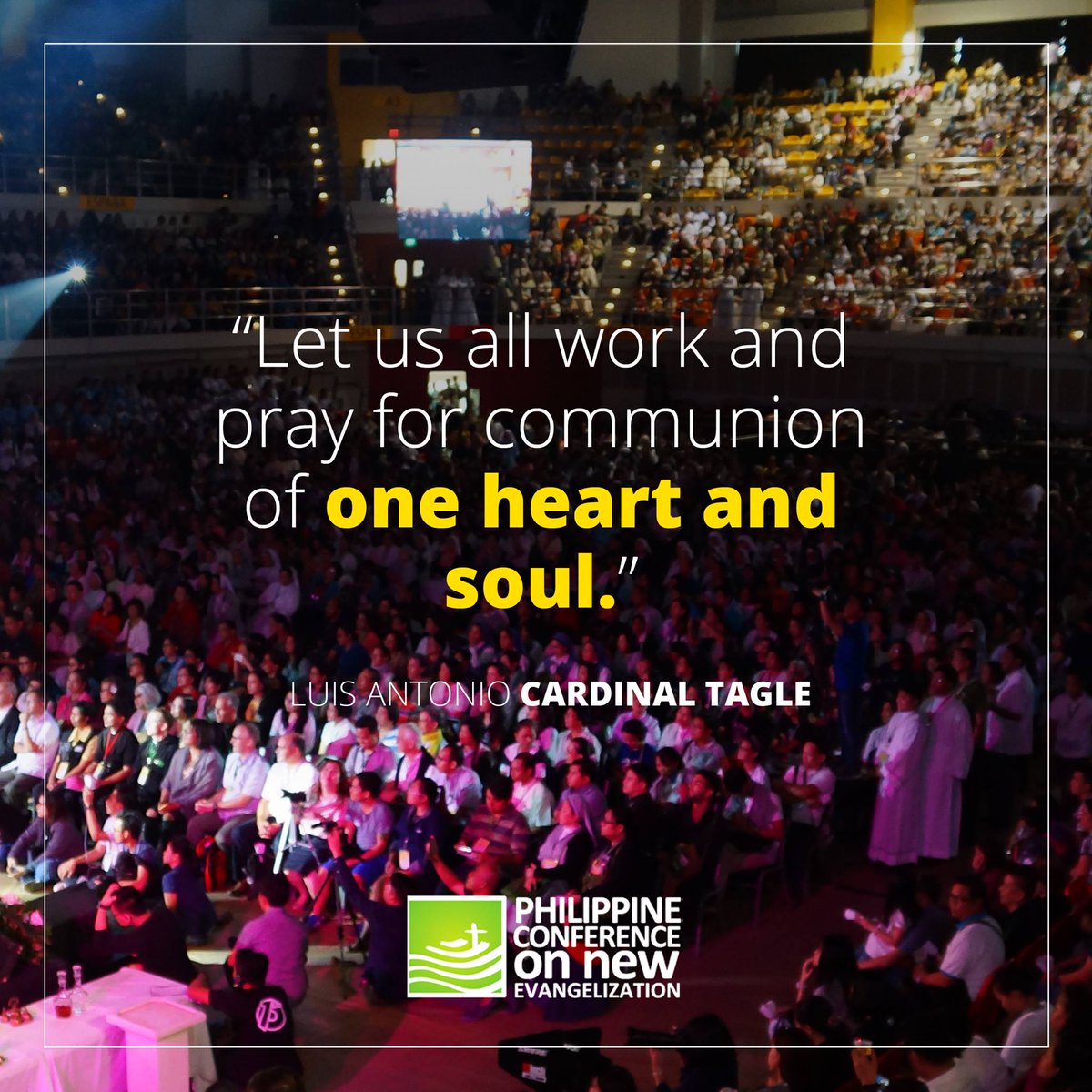 pcne2017's tweet photo. Dalhin natin ang liwanag at mabuting balita ng Panginoon sa ating mga pamilya at pamayanan! #PCNE4 #PCNE2017 #NewEvangelization #UST https://t.co/3qNNlbUGeW