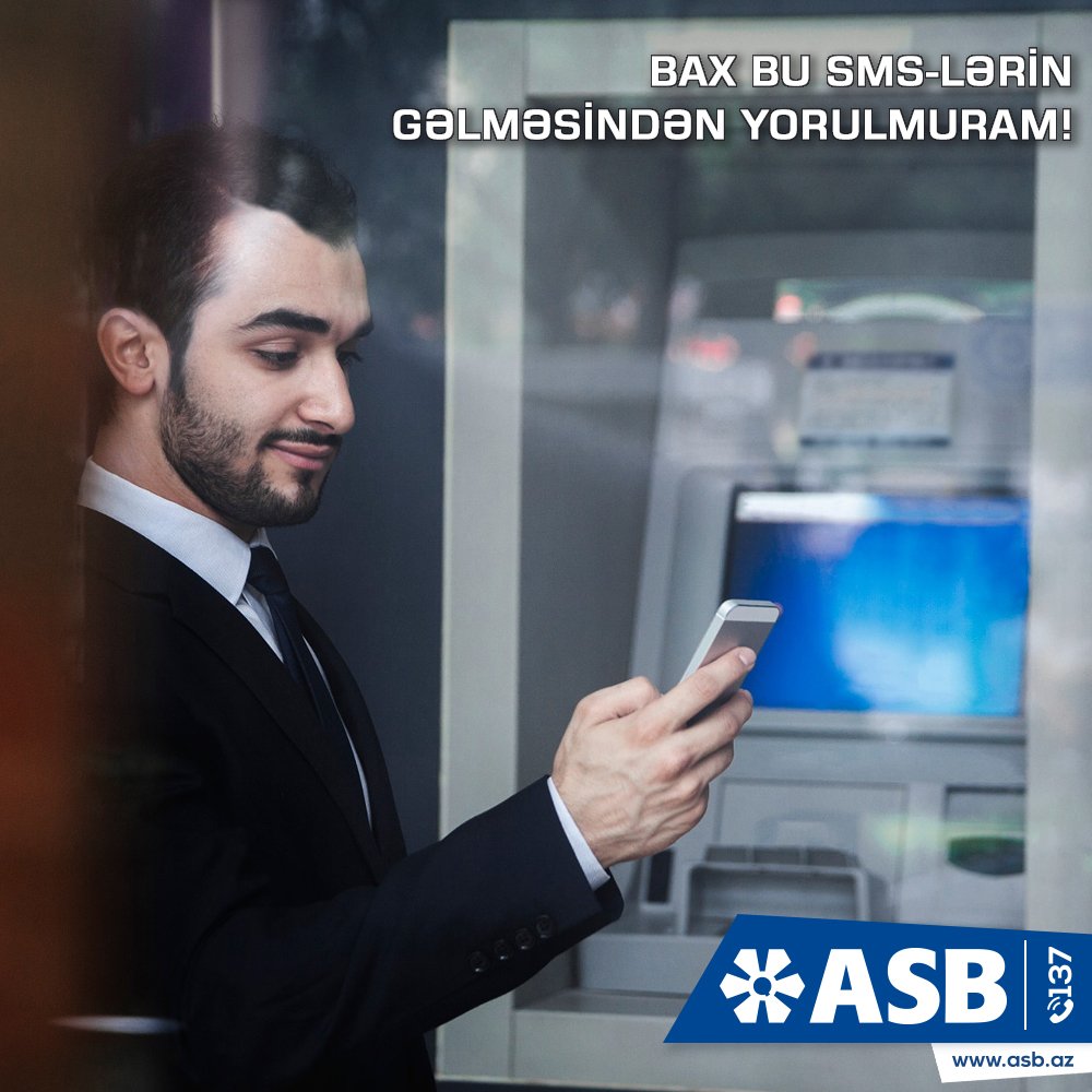 asbbankaz's tweet image. ASB Bankın SMS bildiriş xidmətinin SMS-i sizin hesabınızı qorumağa və idarə etməyə yardımçı olacaqdır.
#asbbank #etibarli #smsnotification