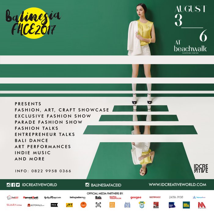 Balgamagz_ID's tweet photo. #OpenRegistration NOW! #BalinesiaFACE2017 Fashion,Art,Craft Exhibit @beachwalk_bali Aug 3-6 Info @idcreativeworld #balgamagz https://t.co/o8uzh6SmBo