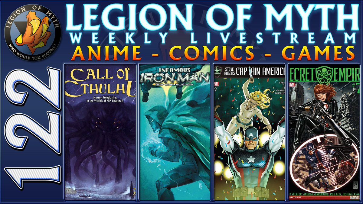 legionofmyth's tweet photo. LoM Livestream #122 | #SecretEmpire #7 worse than #2? - Lot's of debate. @ https://t.co/6ac4Kfa9eY #Marvel #CallofCthulhu #IronMan https://t.co/Bx9xSwsfFT
