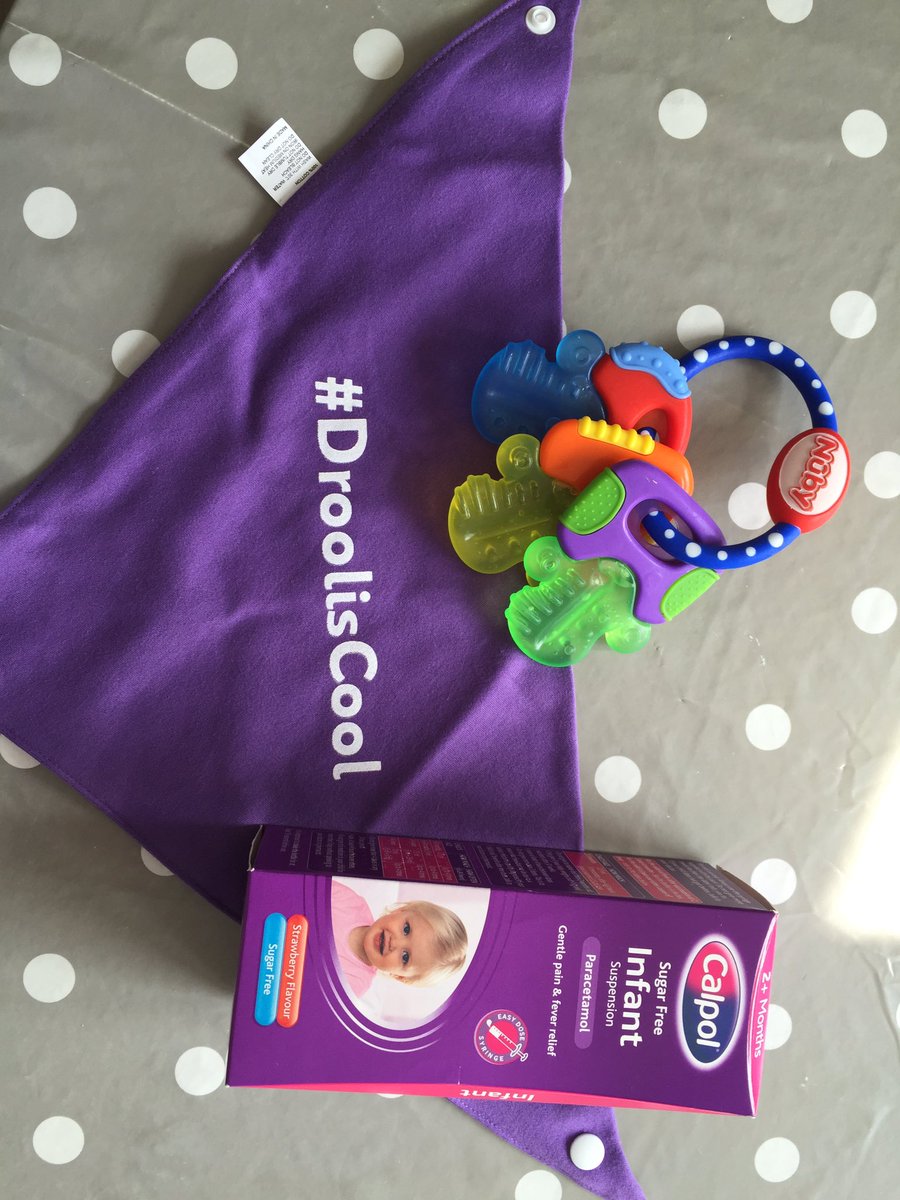 nr4386's tweet photo. My teething toolkit! #icerings #droolbib #complimentsofcalpol #itsatooth https://t.co/X8y0XzkTy0